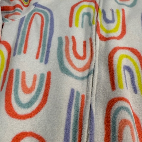 Carter's - 4T - Multicolour Rainbow pattern Fleece Onesie Sleeper - Picture 2 of 4